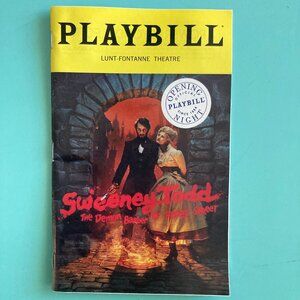 Silver Seal Opening Night Playbill Sweeney Todd Josh Groban & Annaleigh Ashford